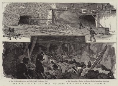 The Explosion at the Bulli Colliery New South Wales, Australia by Joseph Nash